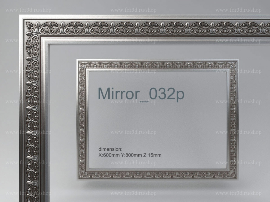 Mirror 032p 3d stl for CNC