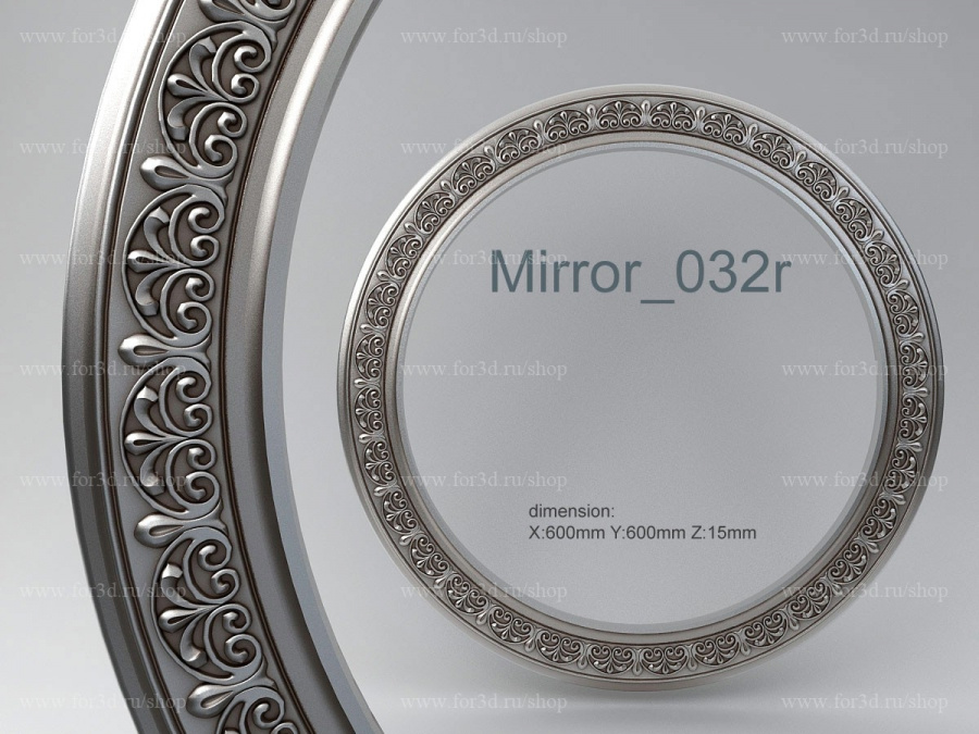 Mirror 032r 3d stl for CNC