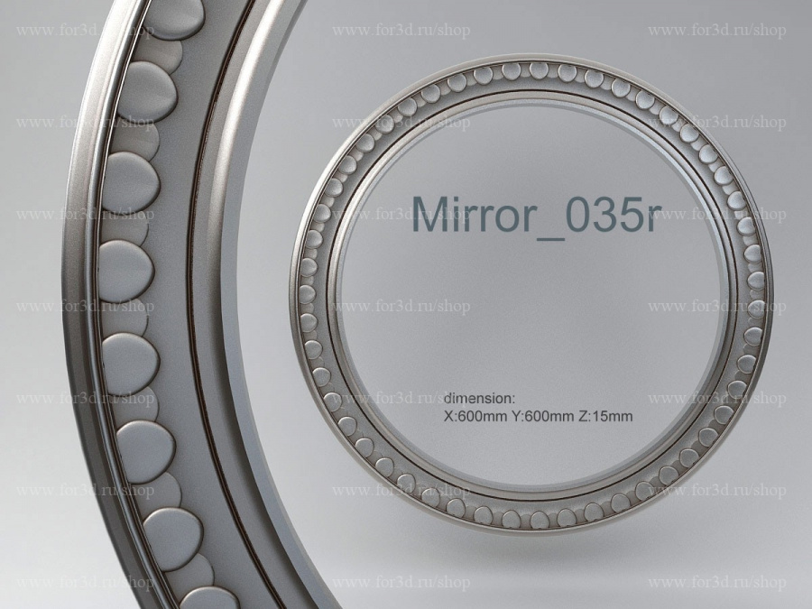 Mirror 035r 3d stl for CNC
