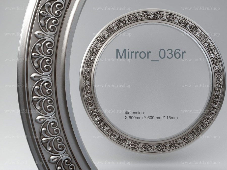 Mirror 036r 3d stl for CNC