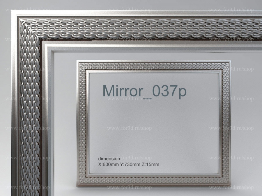 Mirror 037p 3d stl for CNC