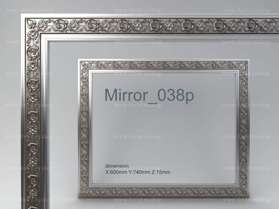 Mirror 038p 3d stl for CNC