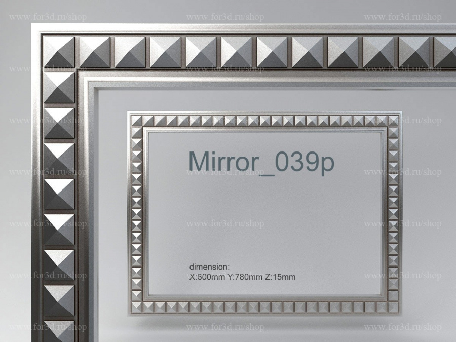 Mirror 039p 3d stl for CNC