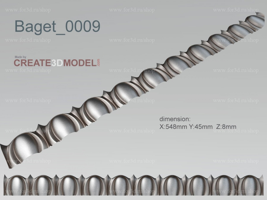 Baget 0009 | stl - 3d model for NC machine 3d stl for CNC