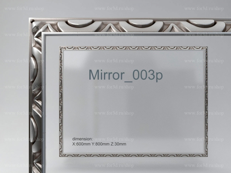 Mirror 003p 3d stl for CNC