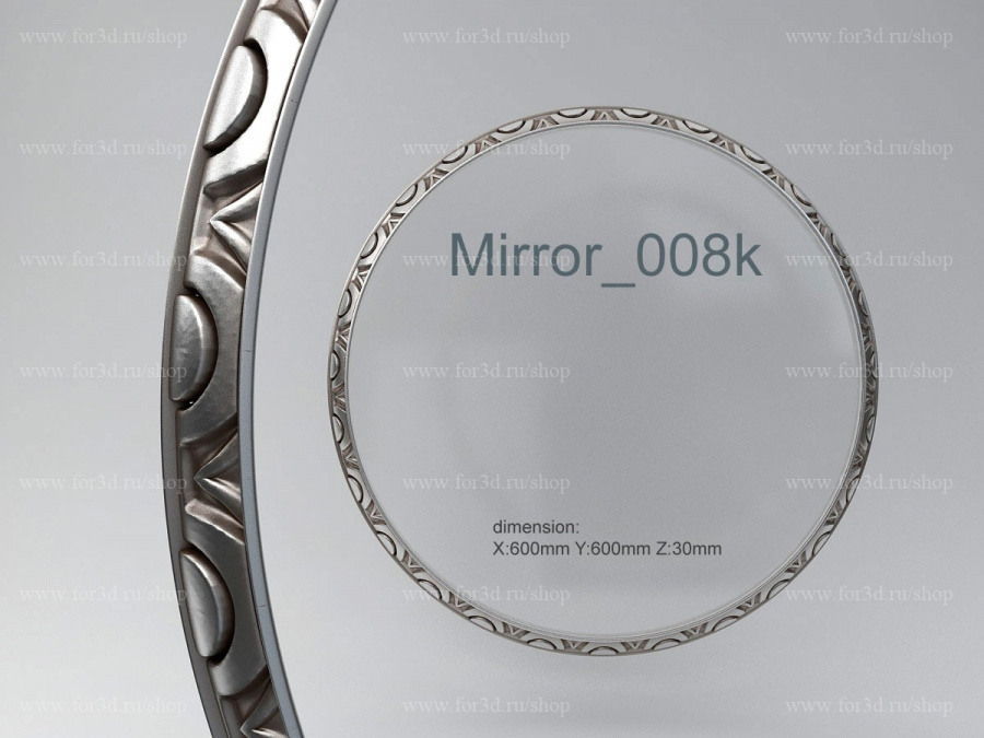 Mirror 003r 3d stl for CNC