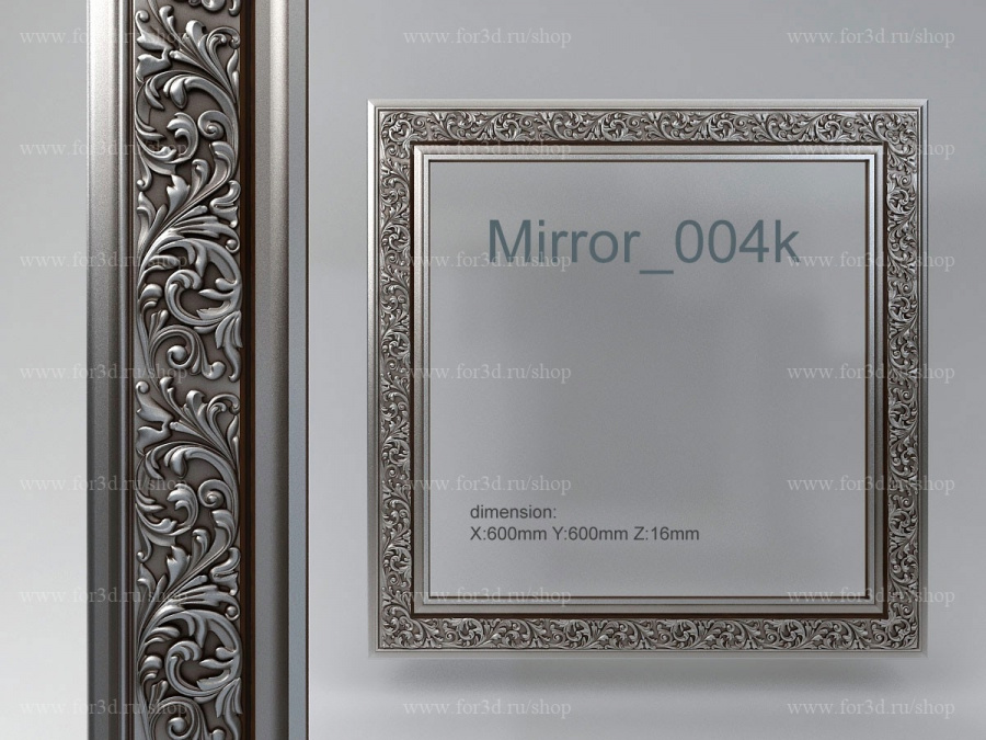 Mirror 004k 3d stl for CNC