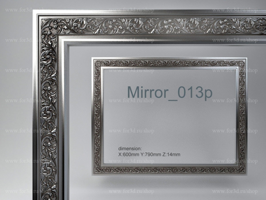 Mirror 013p 3d stl for CNC
