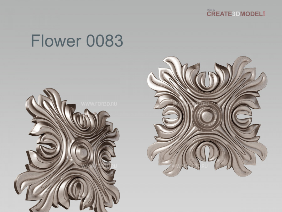 Flower 0083 3d stl модель для ЧПУ
