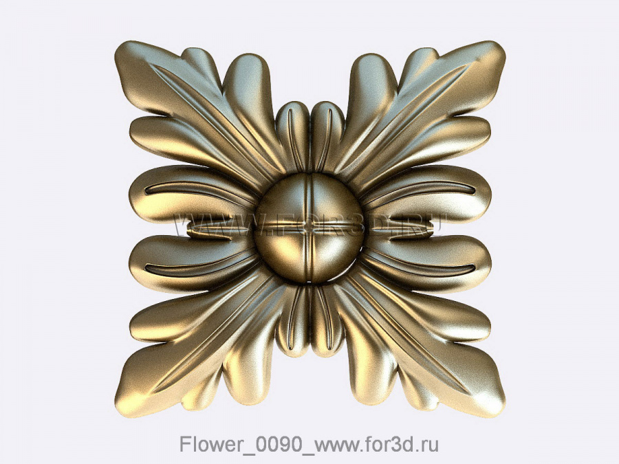 Flower 0090 3d stl модель для ЧПУ