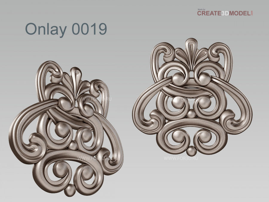 Onlay 0019 3d stl for CNC