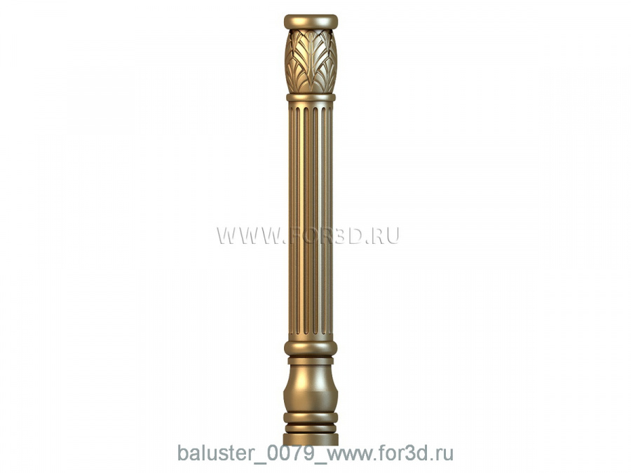 Baluster 0079 3d stl for CNC