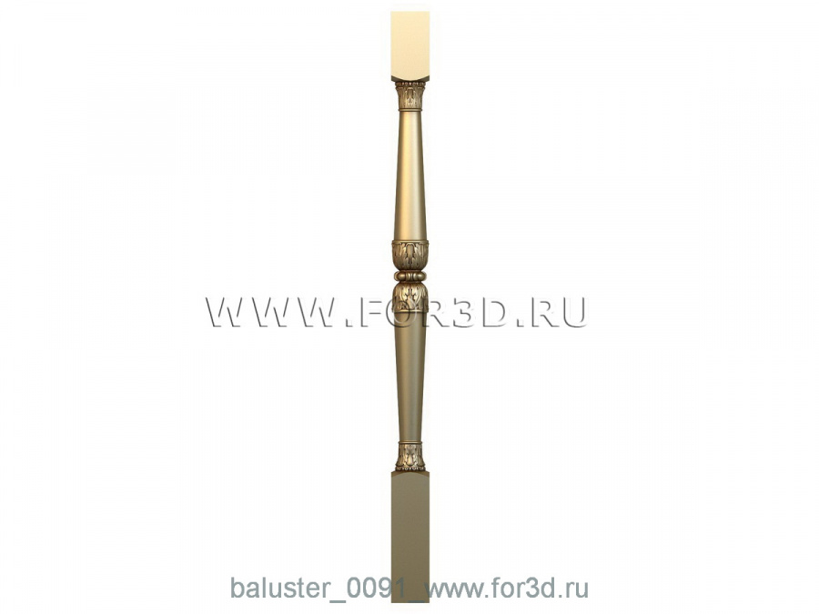 Baluster 0091 3d stl for CNC