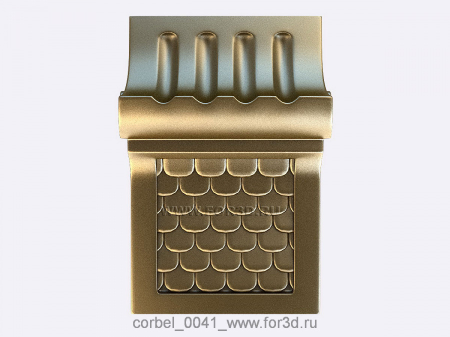 Corbel 0041 3d stl for CNC