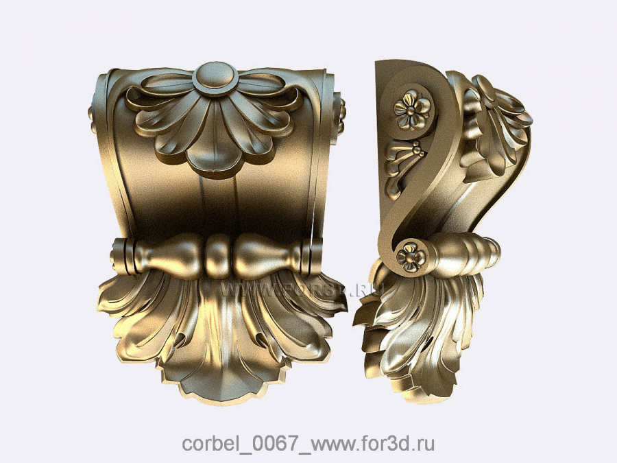 Corbel 0067 3d stl for CNC