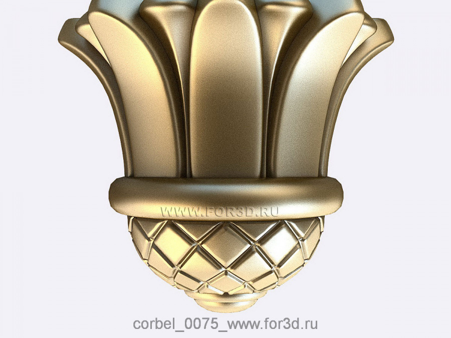 Corbel 0075 3d stl for CNC