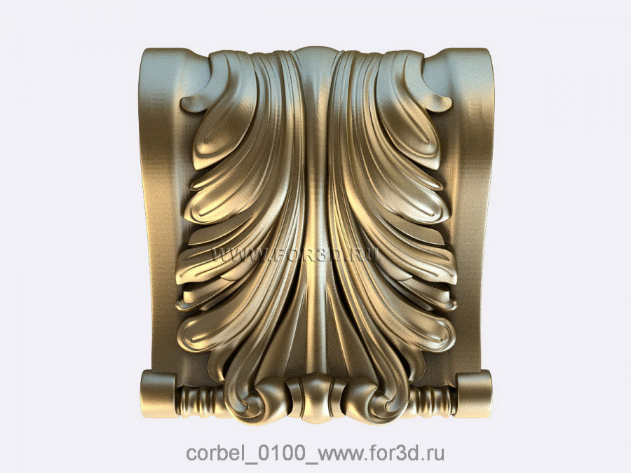 Corbel 0100 3d stl for CNC