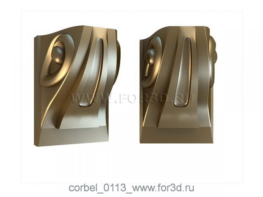 Corbel 0113 3d stl for CNC