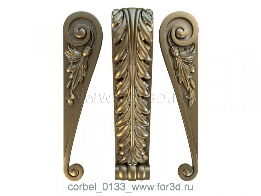 Corbel 0133 3d stl for CNC