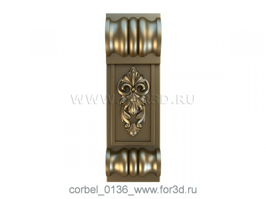 Corbel 0136 3d stl for CNC