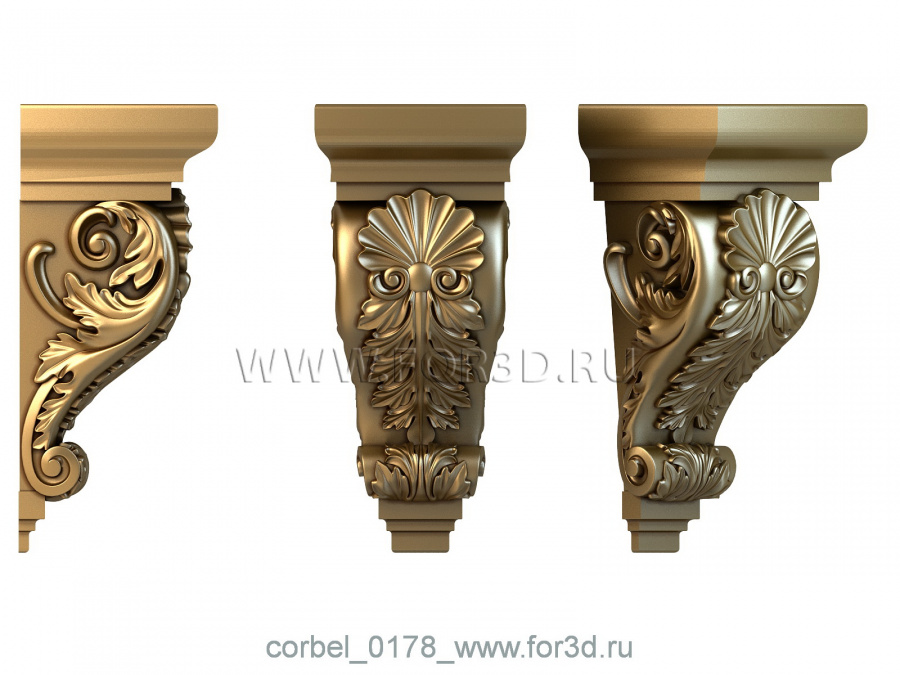 Corbel 0178 3d stl for CNC