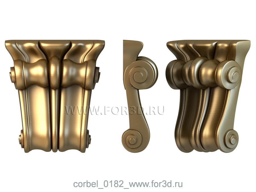 Corbel 0182 3d stl for CNC