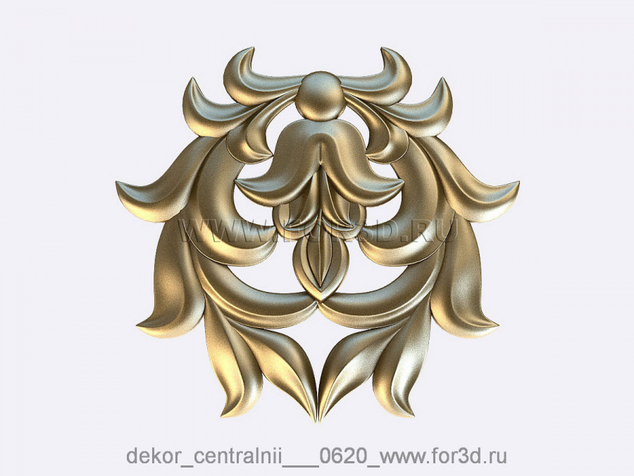 Decor central 0620 3d stl for CNC