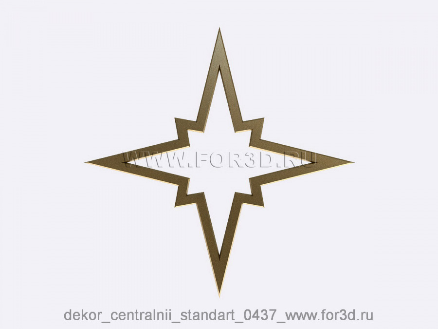 Decor central standart 0437 3d stl модель для ЧПУ