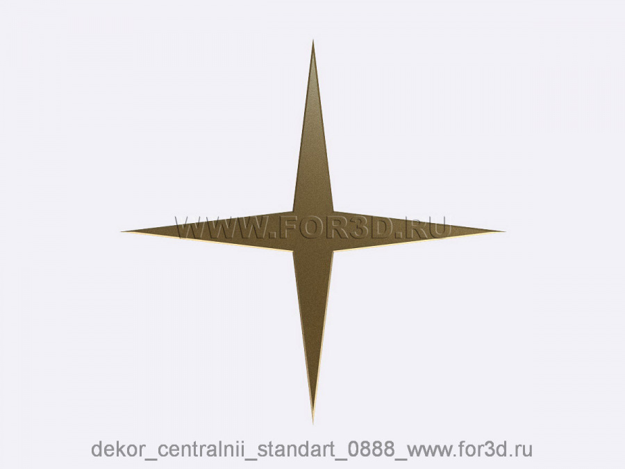 2d Декор центральный стандарт 0888 3d stl модель для ЧПУ
