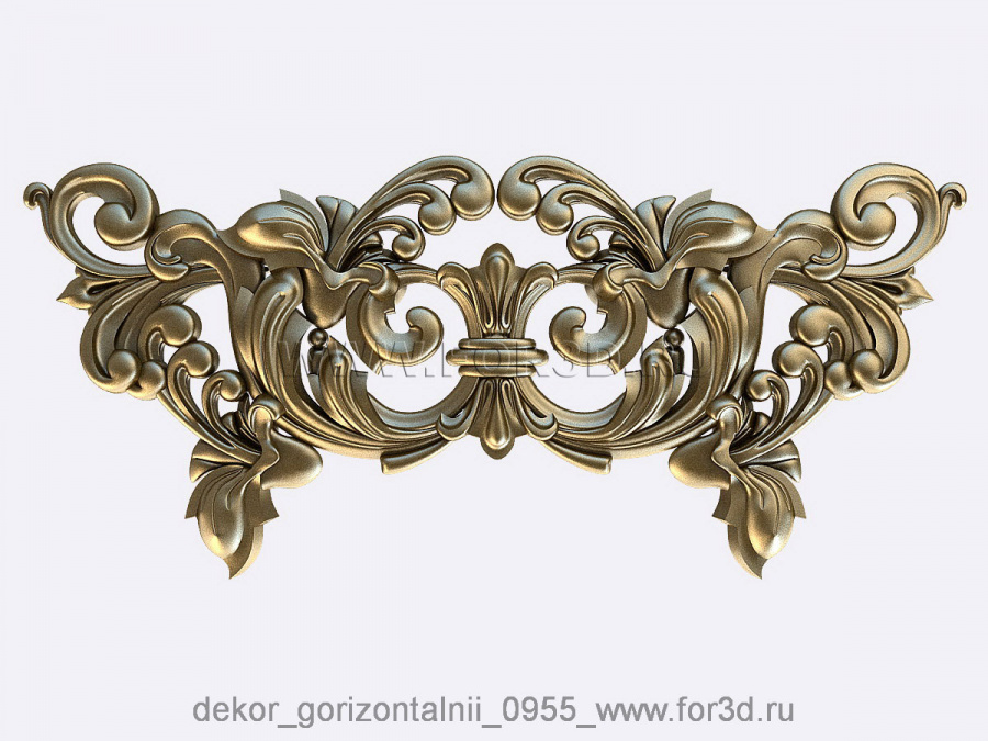 Decor horizontal 0955 3d stl for CNC