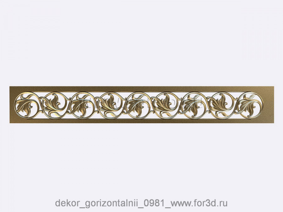 Decor horizontal 0981 3d stl for CNC