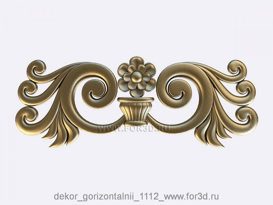 Decor horizontal 1112 3d stl for CNC