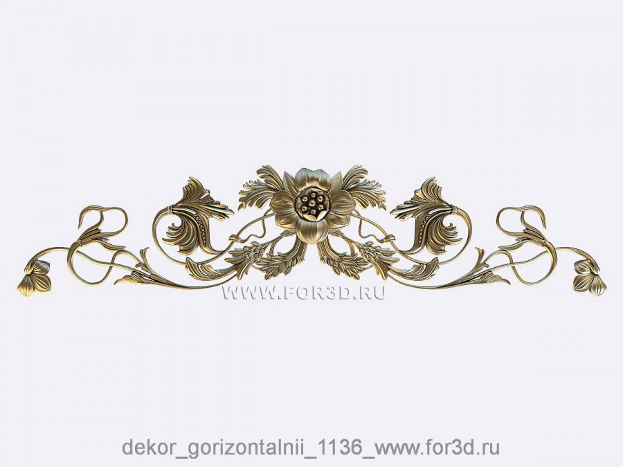 Decor horizontal 1136 3d stl for CNC