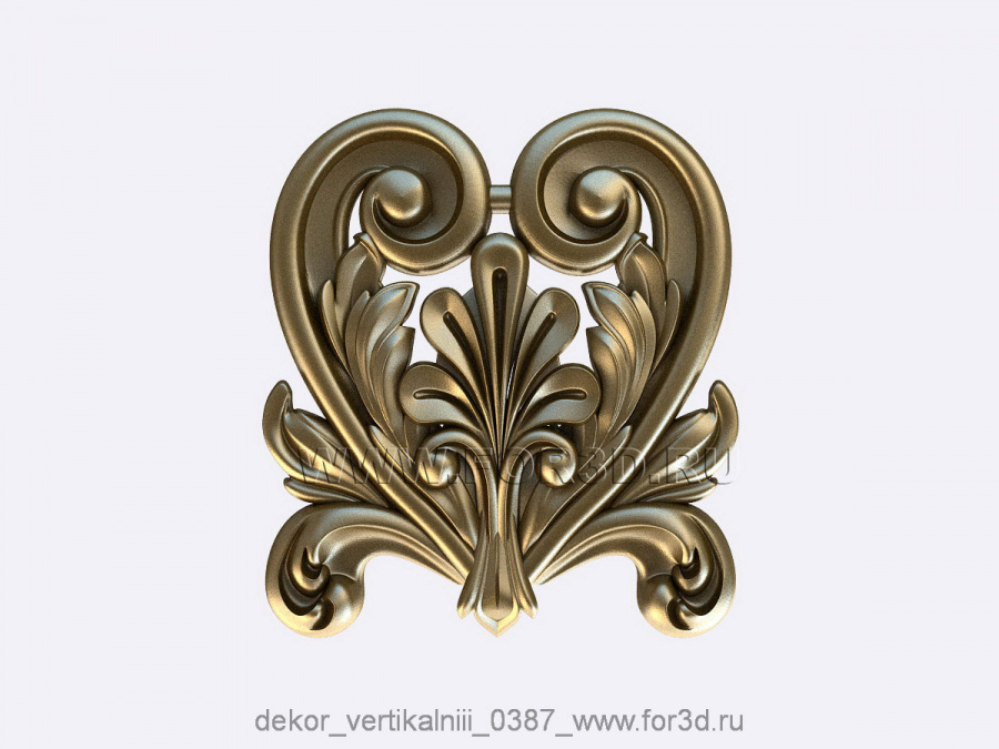 Decor vertical 0387 3d stl for CNC