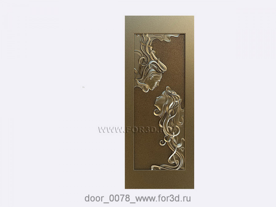 Door 0078 3d stl for CNC