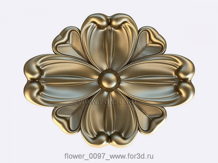 Flower 0097 3d stl модель для ЧПУ