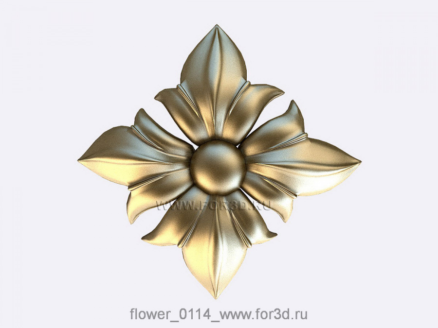 Flower 0114 3d stl модель для ЧПУ