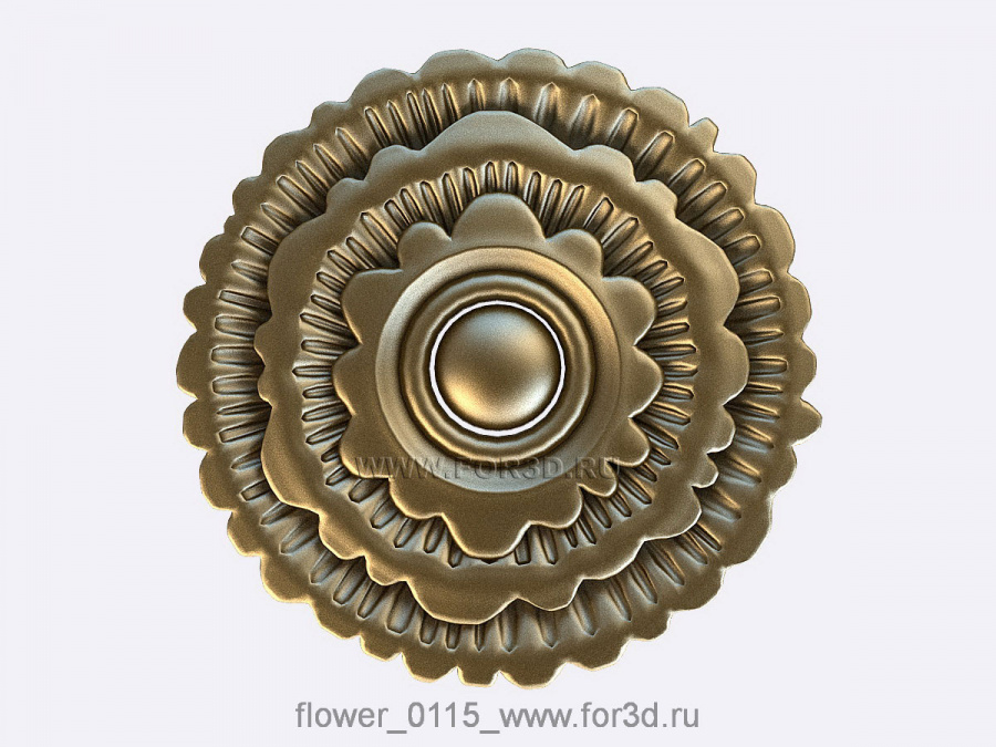 Flower 0115 3d stl модель для ЧПУ