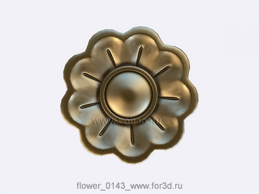 Flower 0143 3d stl модель для ЧПУ