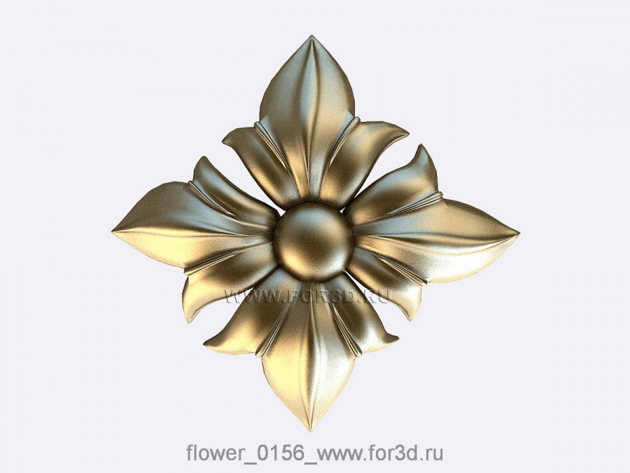 Flower 0156 3d stl модель для ЧПУ