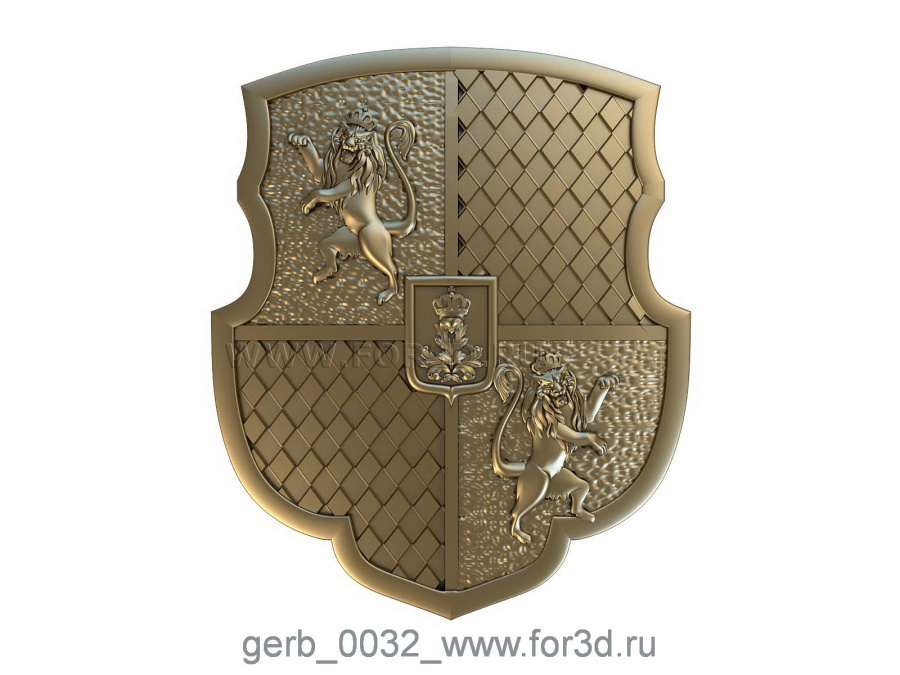 Coat of arms 0032 3d stl for CNC