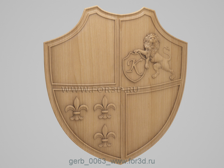 Coat of arms 0063 3d stl for CNC