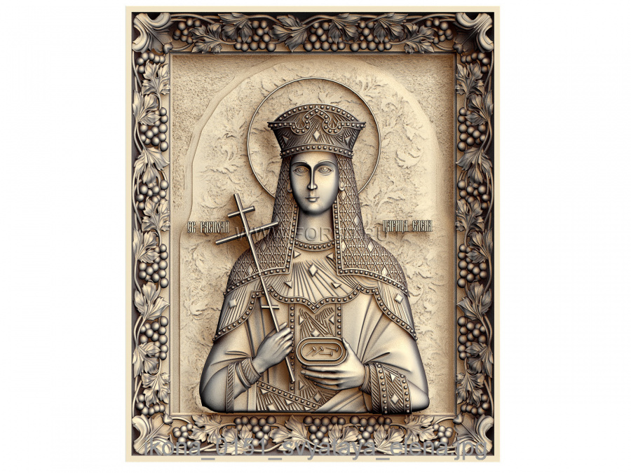 The icon of Saint Helena 0151 3d stl for CNC