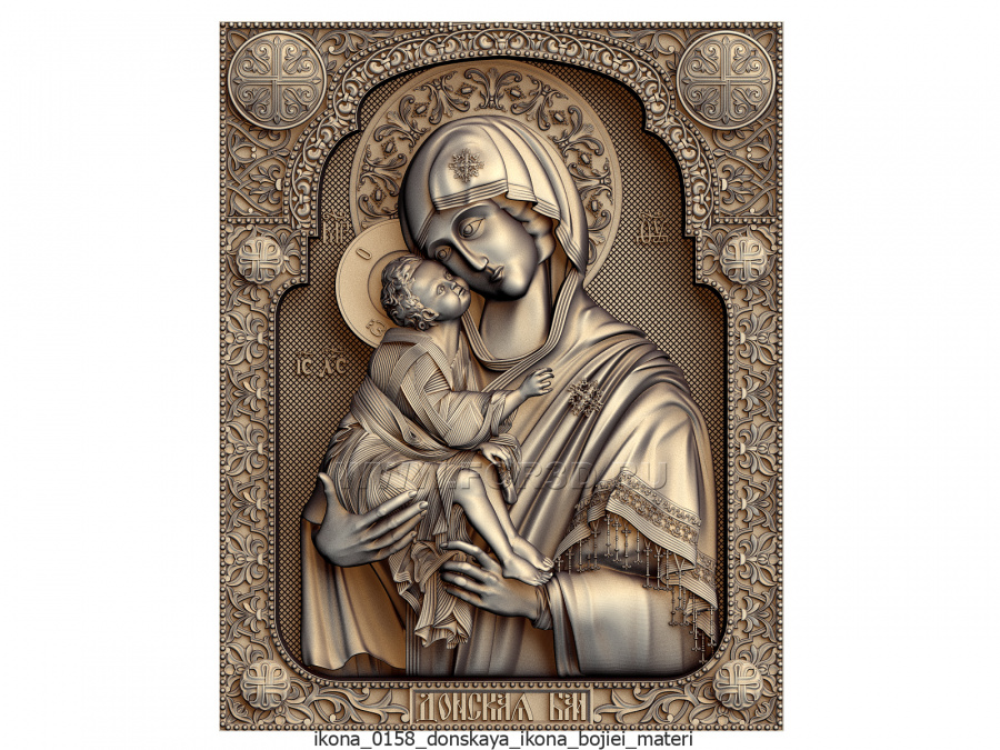 Icon 0158 Our Lady of the Don 3d stl for CNC