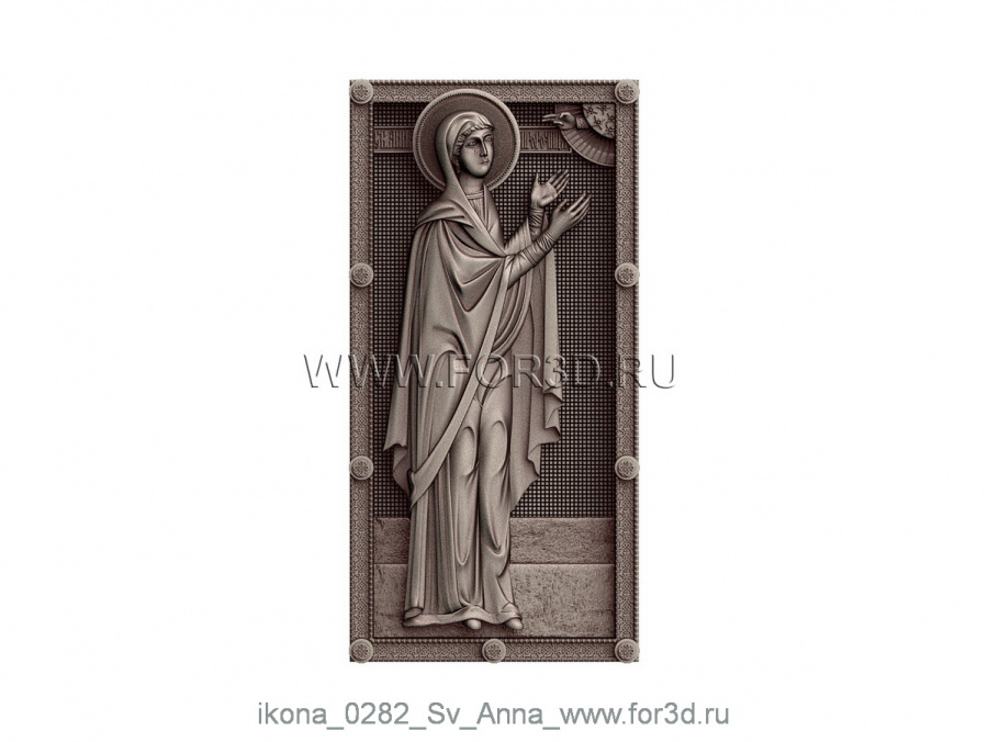 Icon of Saint Anne 0282 | stl - 3d model 3d stl for CNC