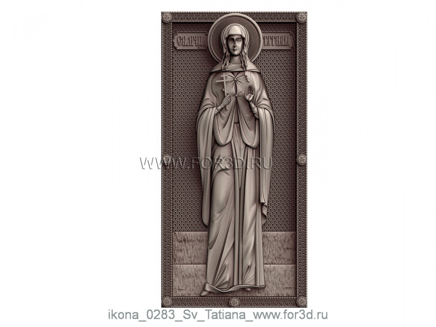 Icon of St. Tatiana 0283 | stl - 3d model 3d stl for CNC