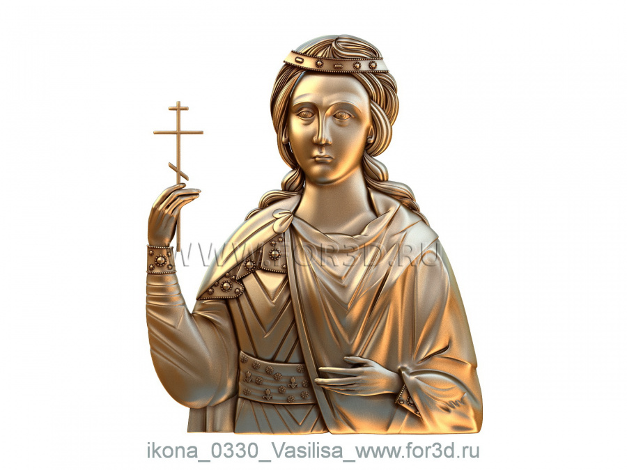 The icon 0330 Vasilisa 3d stl for CNC