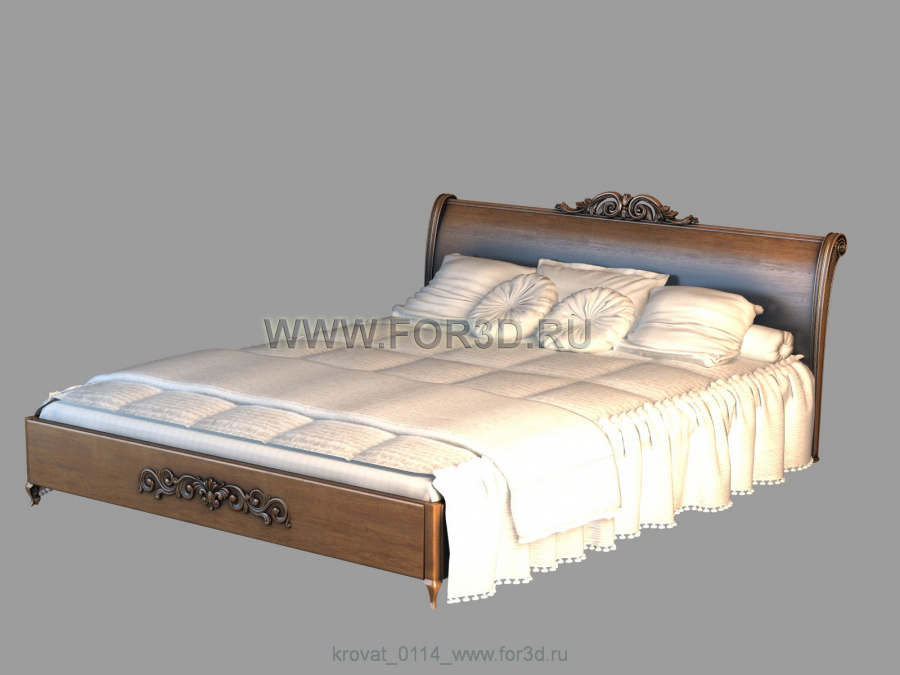 Кровать 0114 3d stl модель для ЧПУ