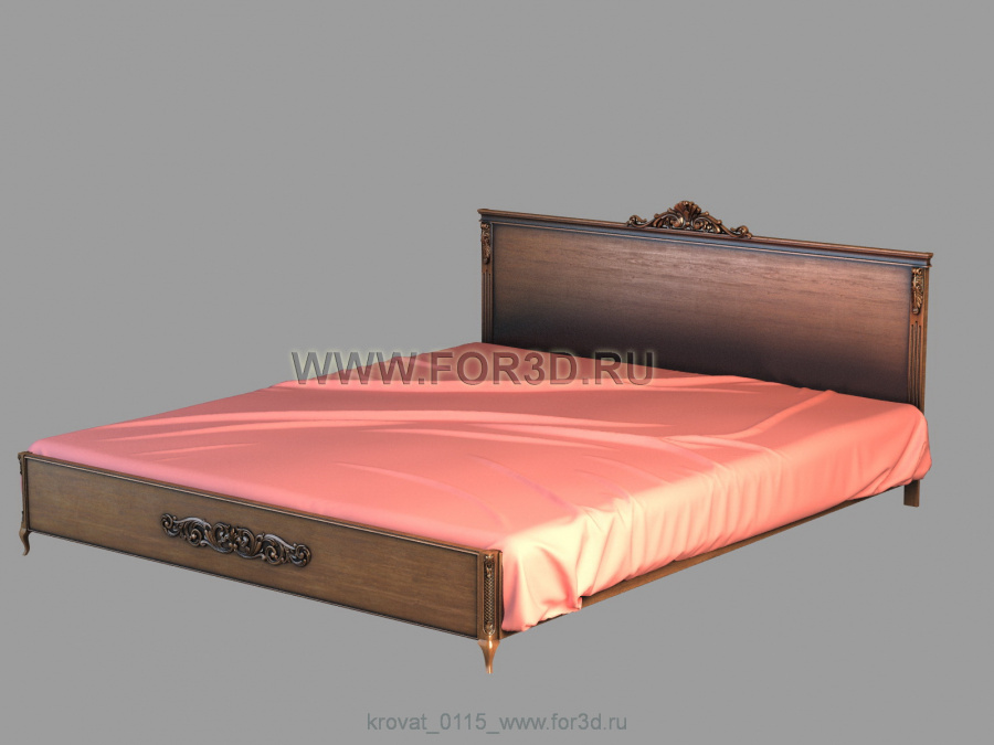 Кровать 0115 3d stl модель для ЧПУ