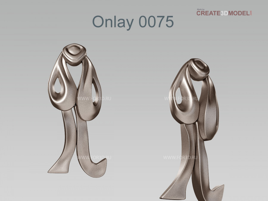 Onlay 0075 3d stl for CNC